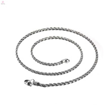 Stainless Steel Material Wholesale Silver Filled Twisted Necklace Chain,